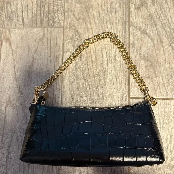 Coach Limited Edition Black and Gold Chain Strap/ Shoulder Bag